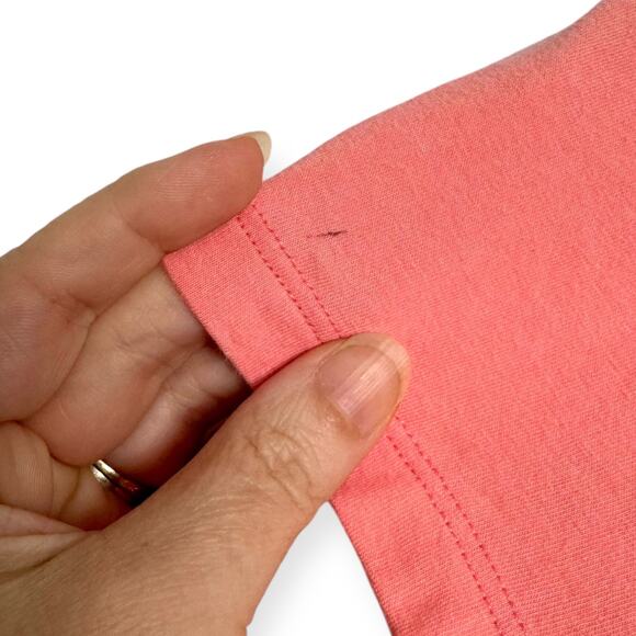 Ed Hardy Peach Pink Short Sleeve V Neck Airbrushed Y2K Night Shirt Women's S - Picture 9 of 11